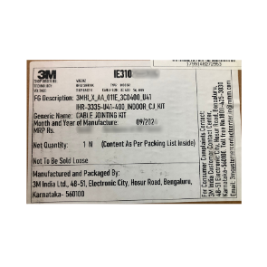 11KV 400Sqmm x 3Core indoor Joint kit - 3M