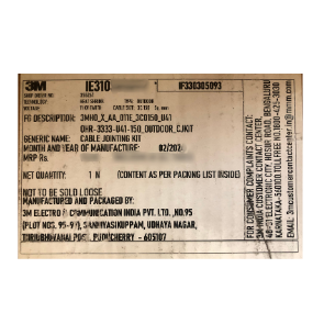 11KV 150Sqmm x 3Core outdoor Joint kit - 3M