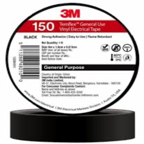 TEMFLEX150_ ELECTRICAL TAPE BLACK - 3M